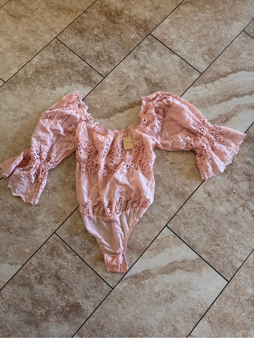 NWT Free People Pink Land Of The Free Bodysuit - Picture 4 of 9